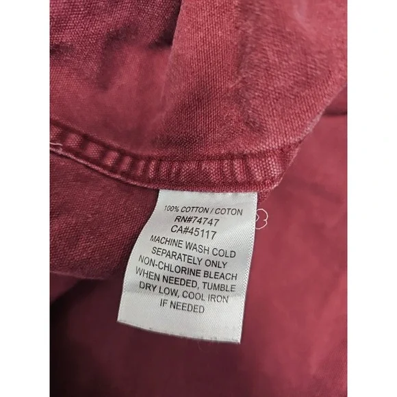 Red Head Men's Red Short Sleev Denim Shirt Casual Button-Up Western Style Sz 3xl - Picture 12 of 13